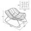 Fauteuil à bascule berçant, conception surdimensionnée avec coussin, parfait pour la détente intérieure et extérieure dans la cour, le patio, le jardin