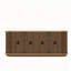 Buffet diagonal cannelé 63 po avec bordure dorée et plateau en faux marbre-763795395