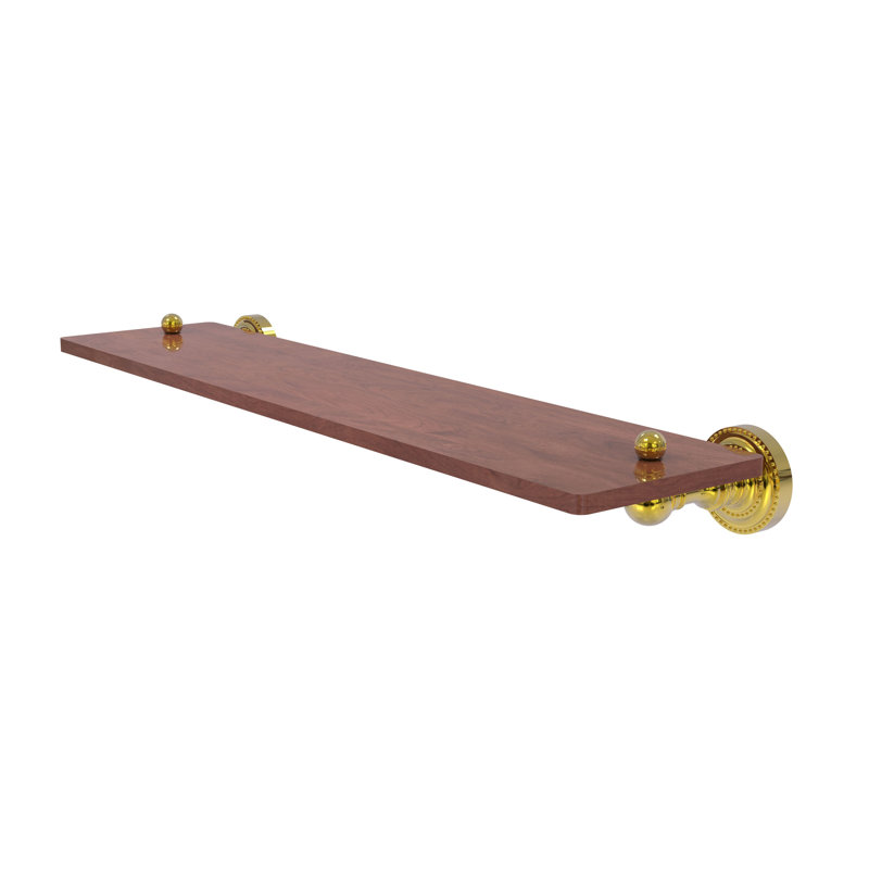 Marchmont Bracket Shelf, Polished Brass, 2.5" H x 22" W x 5" D