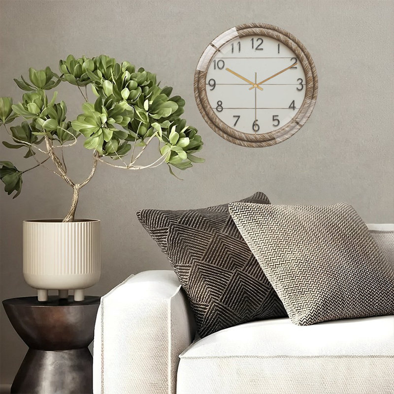 Horloge murale nautique en corde style nautique - 12 po