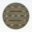 Table d'appoint d'extérieur en bois d'acacia pour le patio, table basse ronde avec finition grise pour la cour et le balcon