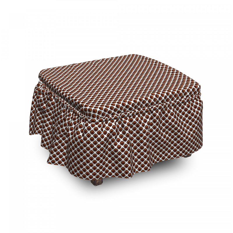 Housse pour repose-pieds traditionnel motif ovale