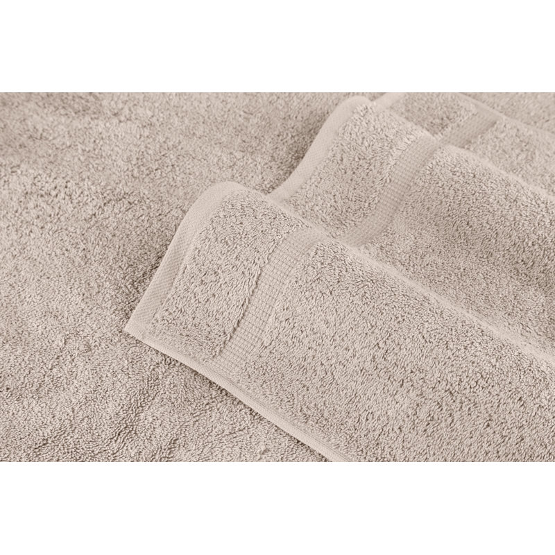 Agathon Turkish Cotton Hand Towels - Fast-Drying, Ultra Plush Bathroom Towels, Set of 6, Taupe