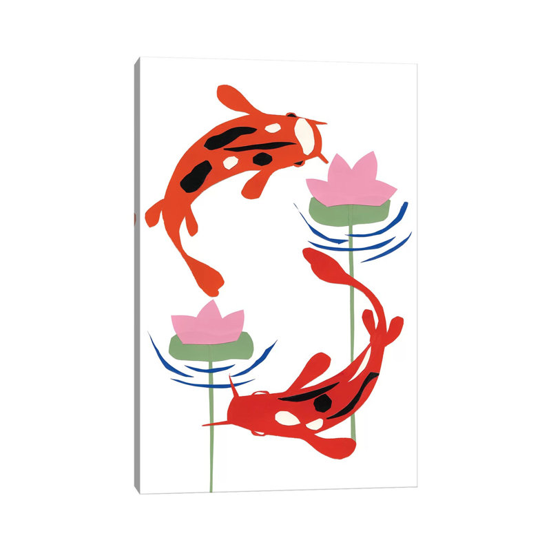 Koi Fantasy II by Alicia Ludwig - Wrapped Canvas Gallery-Wrapped Canvas Giclée, 45.72 cm H  x 30.48 cm W