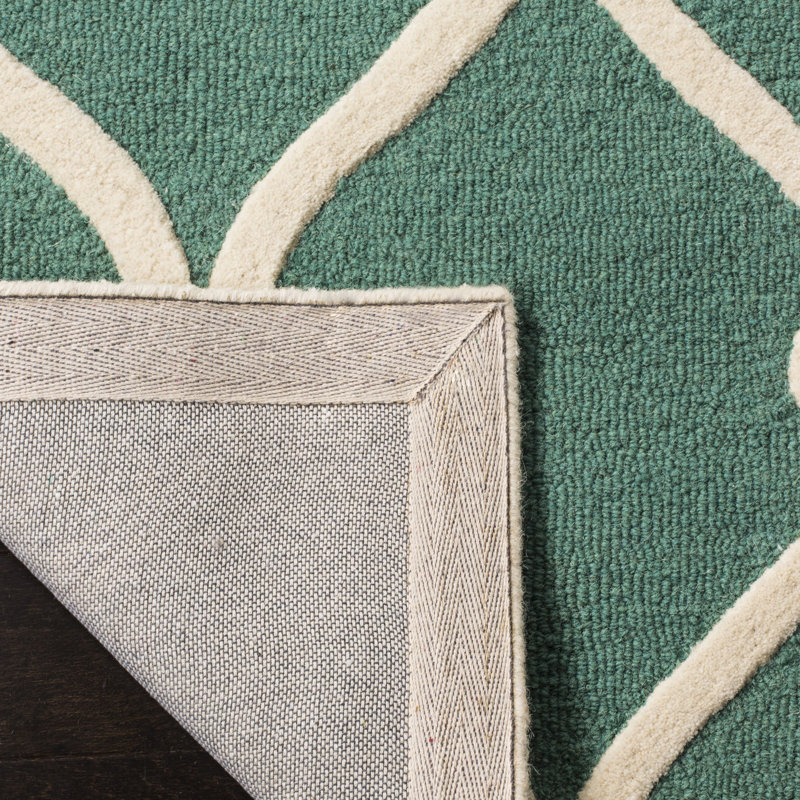 Cannen Hand Tufted Wool Geometric Rug, Rectangle 2' x 3'
