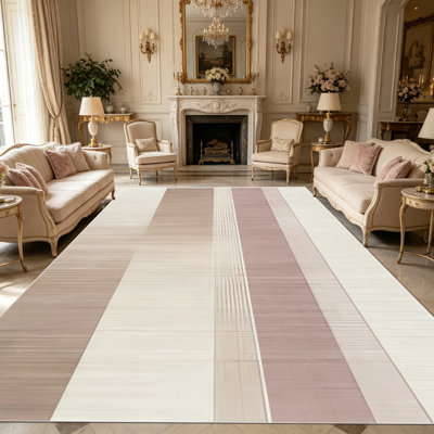Tapis tissé à rayures horizontales, neutre et chaud, 1 pièce, doux et confortable, facile à entretenir, lavable à la machine, convient pour le salon, la chambre à coucher, la salle à manger, l'entrée, le bureau à domicile, le patio, la décoration intérieure et extérieure