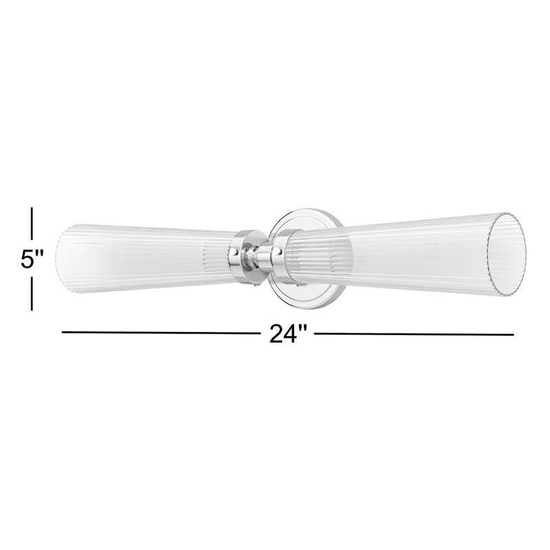 2 - Light Vanity Light, Heritage Brass