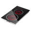 Plaque de cuisson électrique, 12 po, 2 brûleurs, surface de cuisson portative en céramique 1800 W, commande tactile, 9 niveaux de chaleur, 120 V