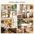 35" Round Counter Height Dining Table - Small Space Kitchen, Glossy Pandora Sintered Stone Top, Bronze Metal Base, Compact Breakfast Nook Table, Easy To Clean-2065741726-2065741727