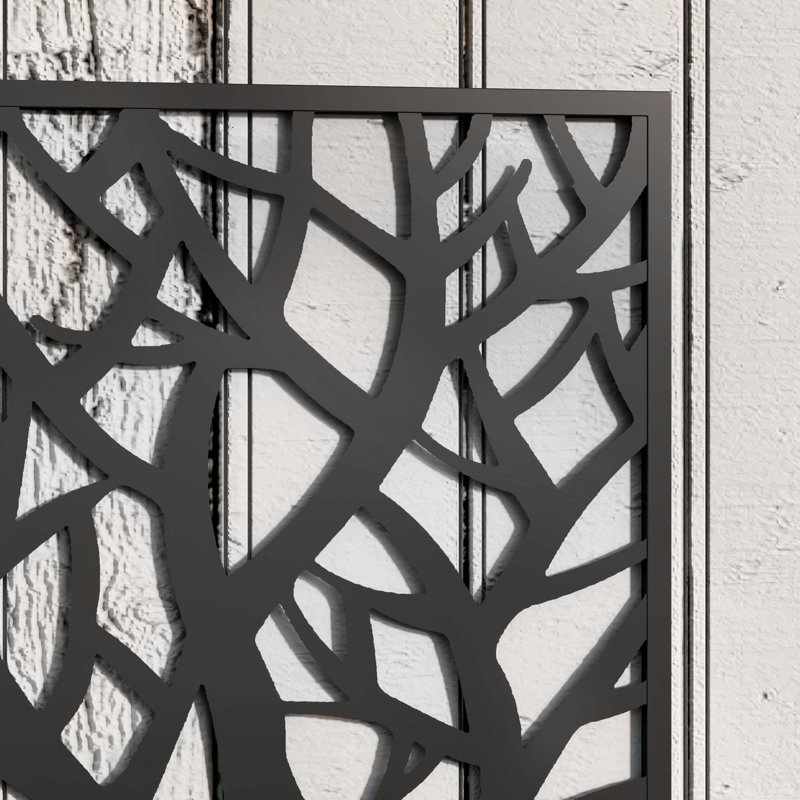 Metal Raised Garden Bed With Trellis, Freestanding Or Wall Mounted Raised Flower Bed With Privacy Panel For Garden, Patio, Balcony