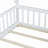 Tent-Shaped Floor Bed,Teepee Bed With Guardrails,Slats-1889085511