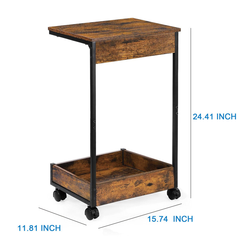 Ensemble de tables de bout à roulettes