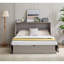 Lit armoire avec rangement, matelas en mousse pliable et tiroirs surdimensionnés, lit escamotable, ensemble de prises et ports USB, lit escamotable pliant peu encombrant-1437728316