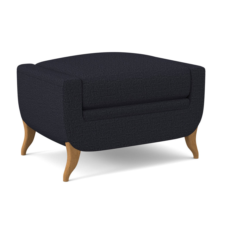 Armstrong Upholstered Ottoman, Amber, Venice Navy