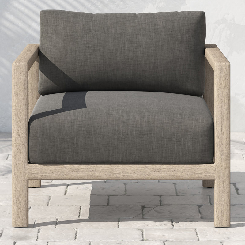 Sonoma Outdoor Teak Lounge Chair, Weathered Gray, Gray