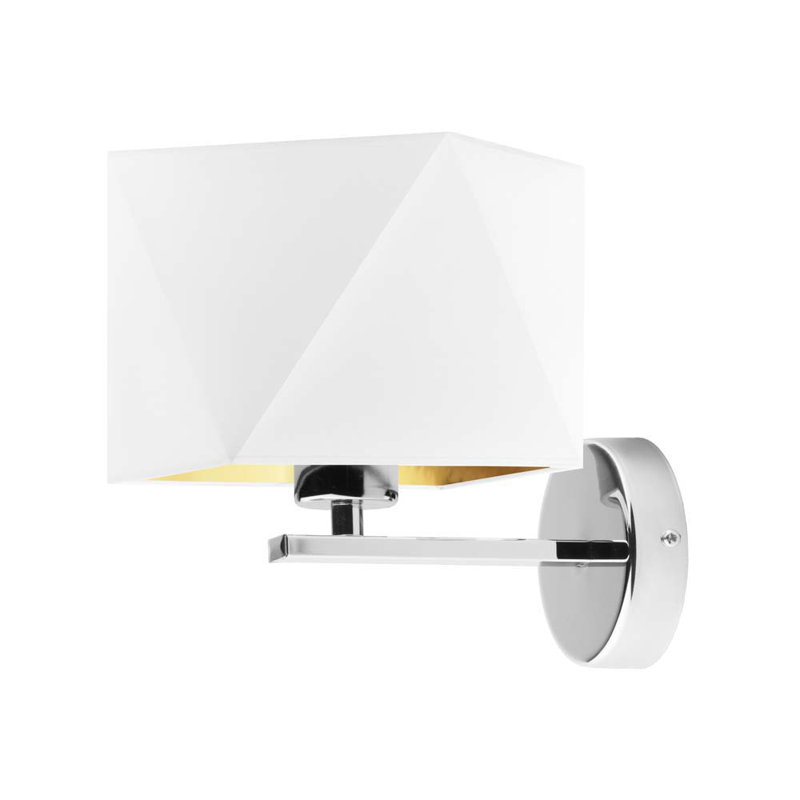 Odis Armed Sconce, White, Black