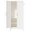 Garde-robe en métal avec 2 portes, 71 pouces de hauteur, rangement portable pour petits appartements et dortoirs, assemblage facile, acier laminé à froid