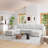 Upholstered Chenille U-Shaped  Modular Sectional Sofa-858565761-858565764