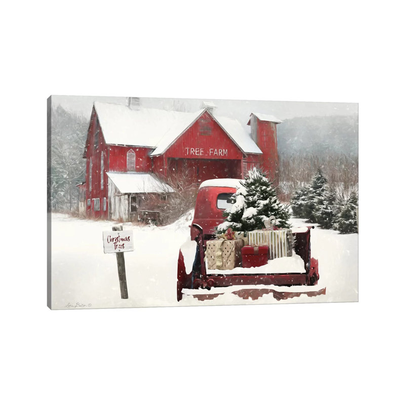 Tree Farm Christmas by Lori Deiter - Wrapped Canvas Print, Wrapped Canvas, 20.32 cm H x 30.48 cm W