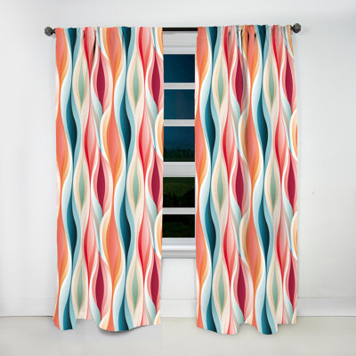 Modern Zen I - Stripped Curtain - Velvet Room Darkening - 1 Panel