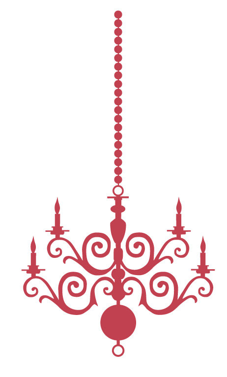 Décalcomanie murale lustre, Rouge Dahlia