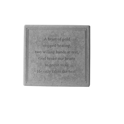 Concrete Memorial Plaque/Stone
