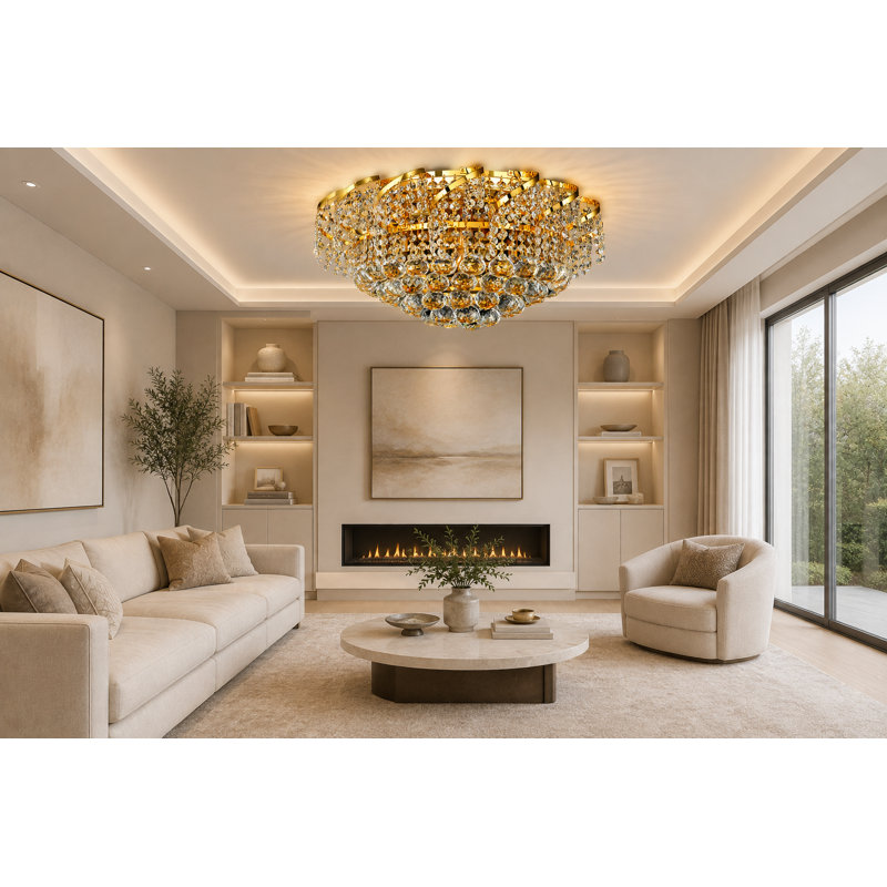 Lustre empire 9 lumières Zofia, Or