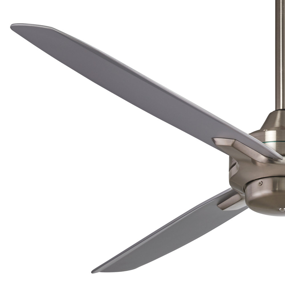 Rudolph 52" Ceiling Fan, Brushed Nickel with Silver Blades