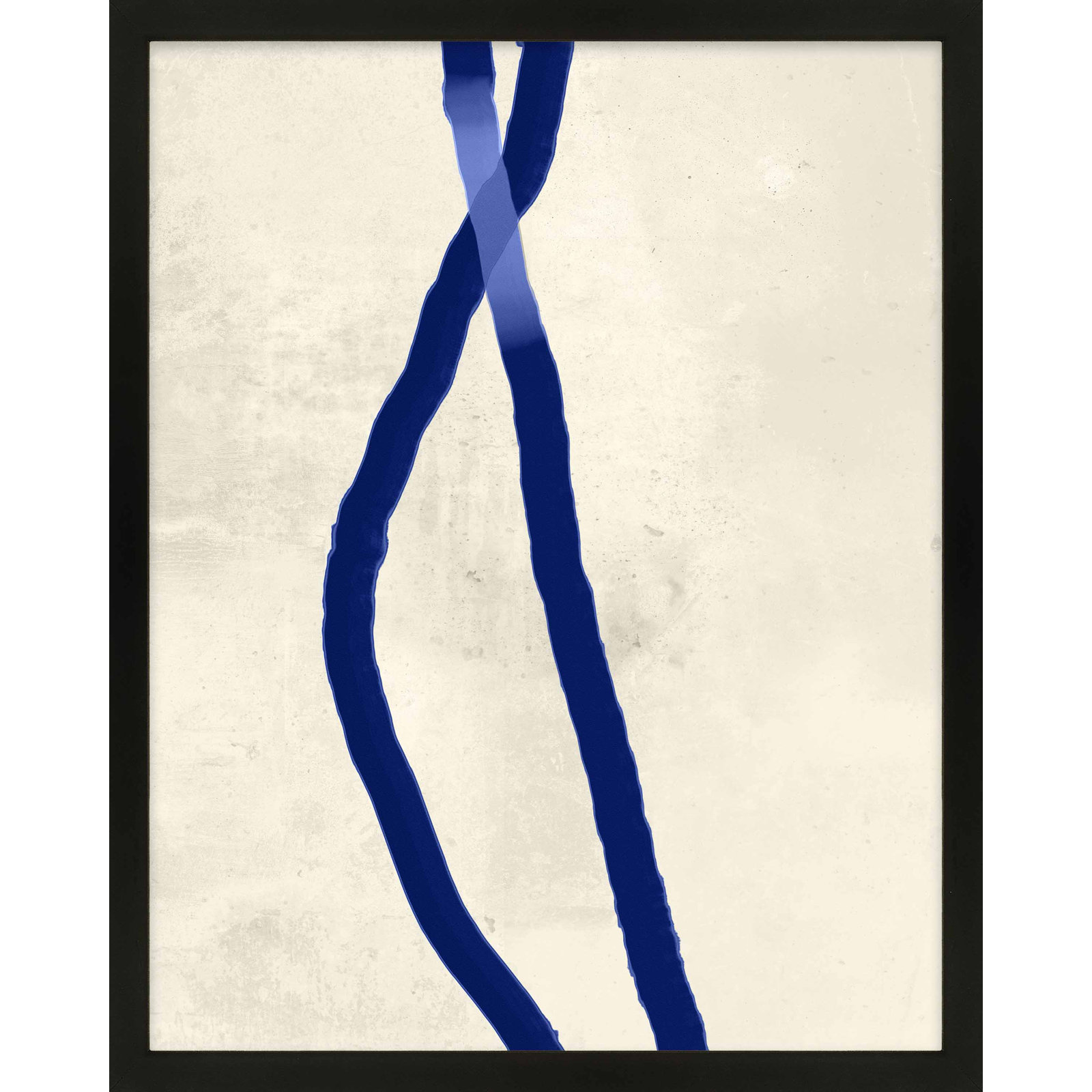 Blue Rope 2 by Jacques Pilon, Black Framed, 50" H x 40" W x 1.25" D