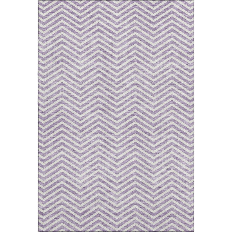 Premium Machine Washable Prisco Lilac Rug, Rectangle 10' x 14'