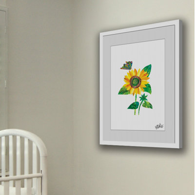 Butterfly And Sunflower - Painting