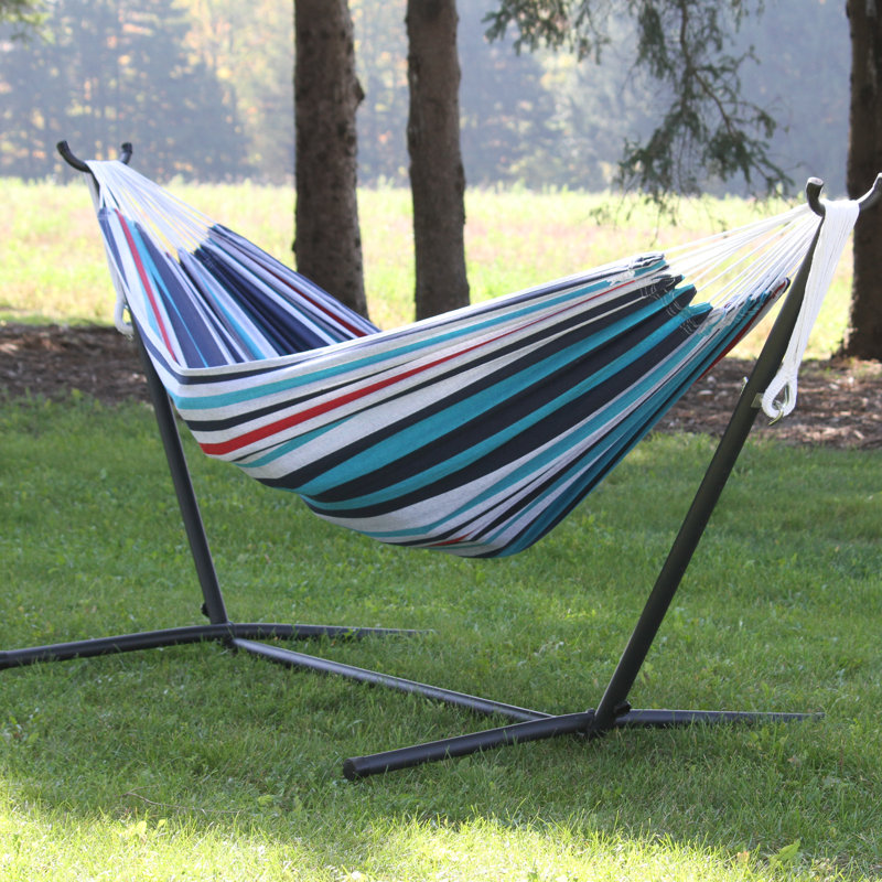 Emmaline Double Hammock with Stand, Denim
