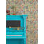 Papier peint adhésif bleu sarcelle Camille-412872371