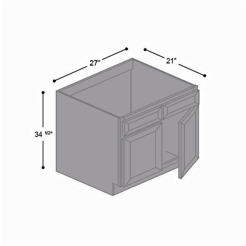 Armoire pour lavabo prête à expédier, Shacker gris, 27"