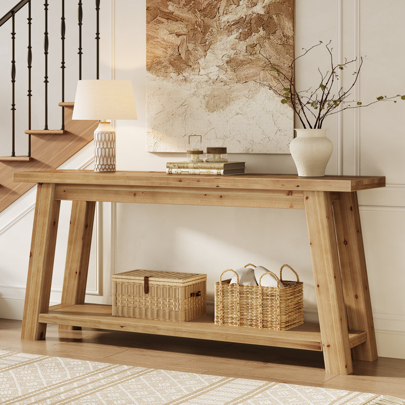 178cm Solid Wood Console Table, Natural