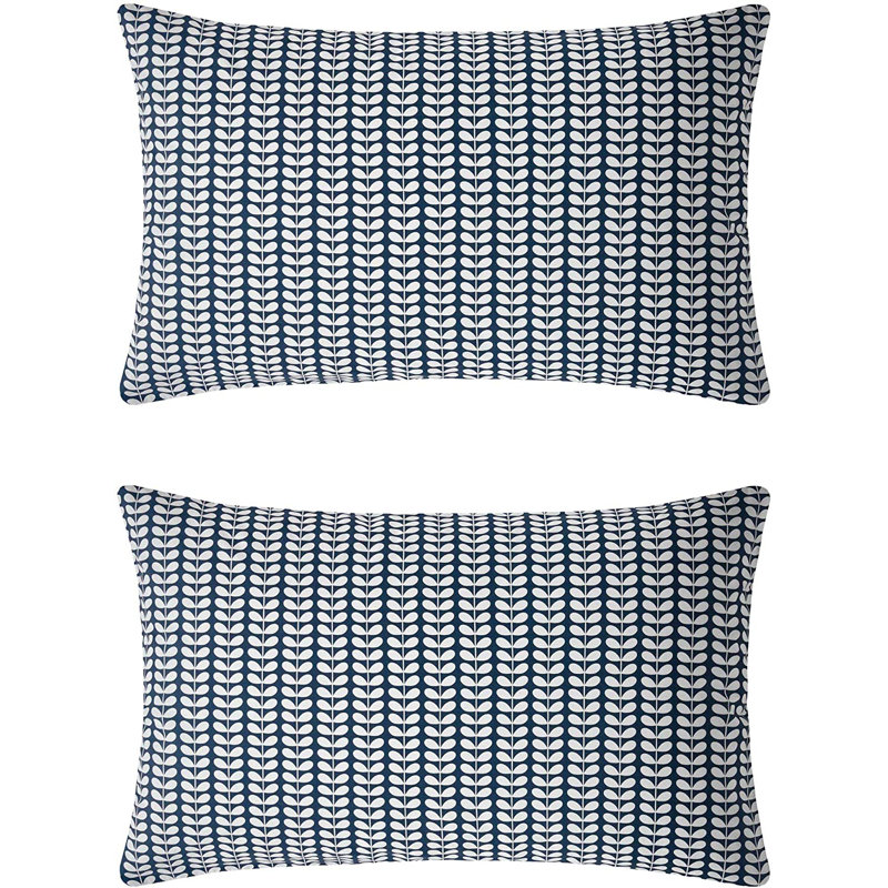 Orla Kiely Tiny Stem Whale Geometric Pillowcase