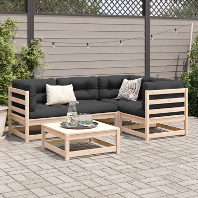 Brayden Studio 5 Piece Garden Sofa Set Impregnated Wood Pine