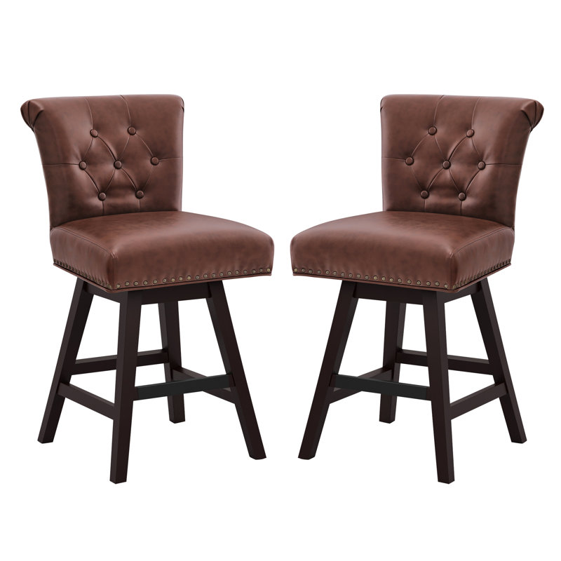 Aralis Swivel 26" Counter Stool, Brown