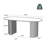Tremell Modern Minimalist Oval Dining Table with Sintered Stone Tabletop, Double Pedestal Base Dining Table-1675164156-1675164152