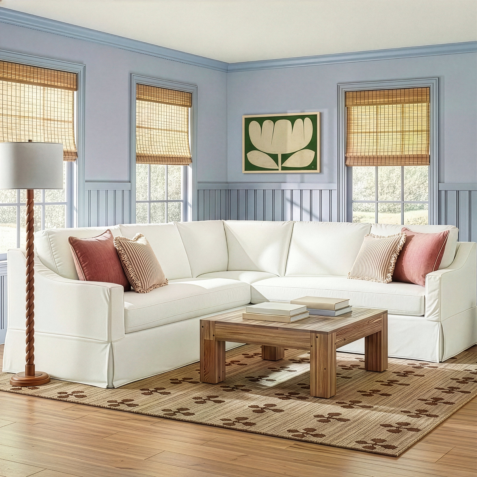 Cranbrook Sectional, Bayou Off White Canvas