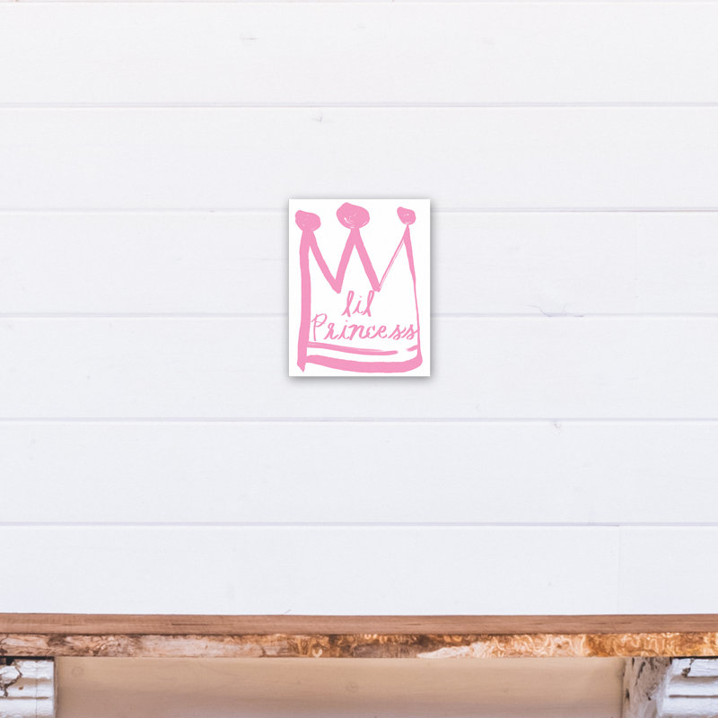 Art sur toile little princess Brewer, H 10 po x l 8 po x P 1,25 po, Rose