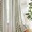 1 PCS 50X95" Cotton Printed Curtain Panel With Chenille Stripe And Lining Green
