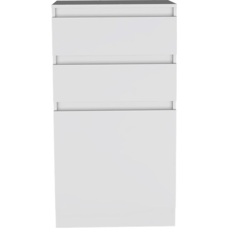 Commode 2 tiroirs Meg, Blanc