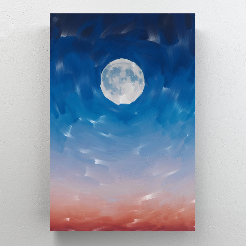 Lune, impression sur toile tendue, H 20 po x l 16 po x P 2 po