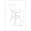 Tabouret à hauteur de comptoir / de bar Randolph (ensemble de 2)-345099945-345099950