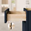 Armoire 12 po bleu marine avec porte à fermeture en douceur, tiroir, unité en bois massif peu encombrante avec tablette réglable pour la cuisine, la salle de bain, la buanderie et le garage (l 12 po x P 24 po x H 34,5 po)