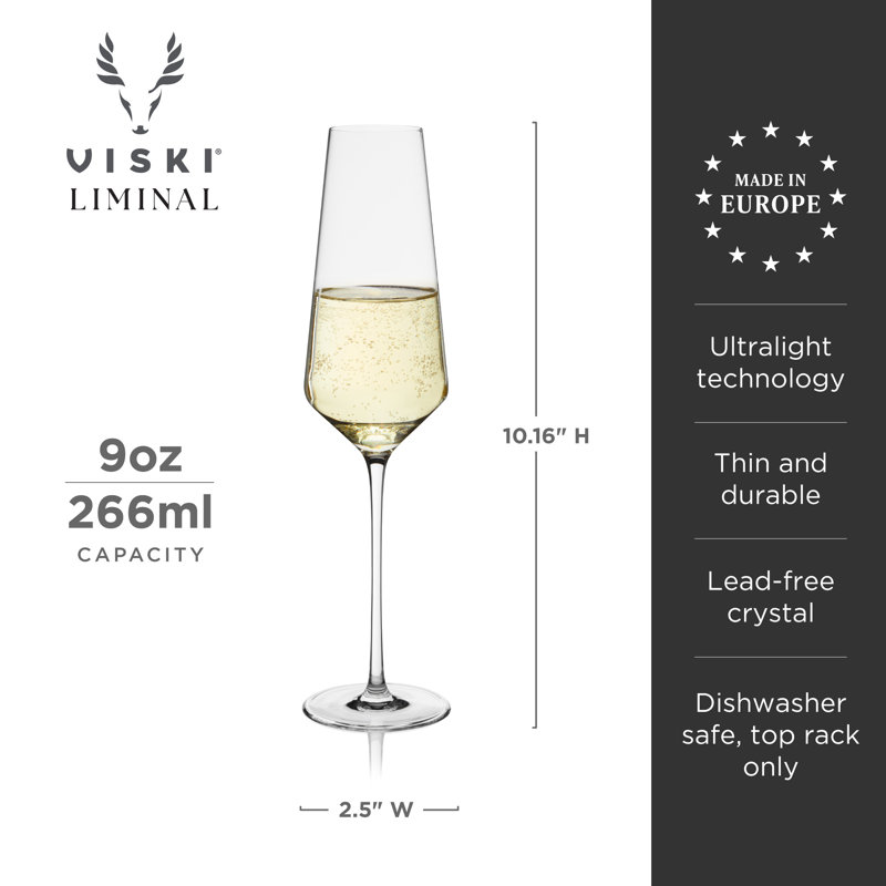 Reserve Liminal Champagne Flutes, Set of 4