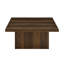 Ensemble de 2 tables basses et tables de bout carrées, pin foncé