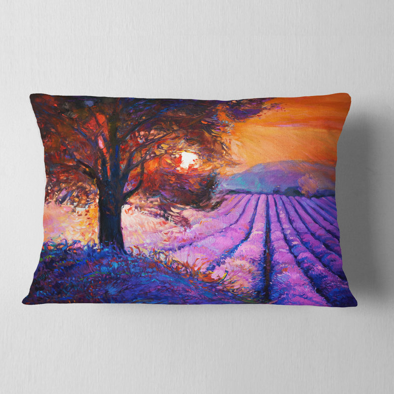 Coussin décoratif en forme de blanc et d’arbre floral majestic