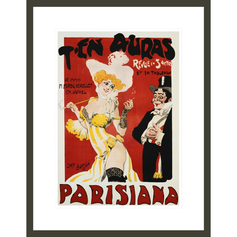 Affiche «T'en Auras Parisiana» par Jack Abeille, impression giclée encadrée, H 21,75 po x l 16,9 po